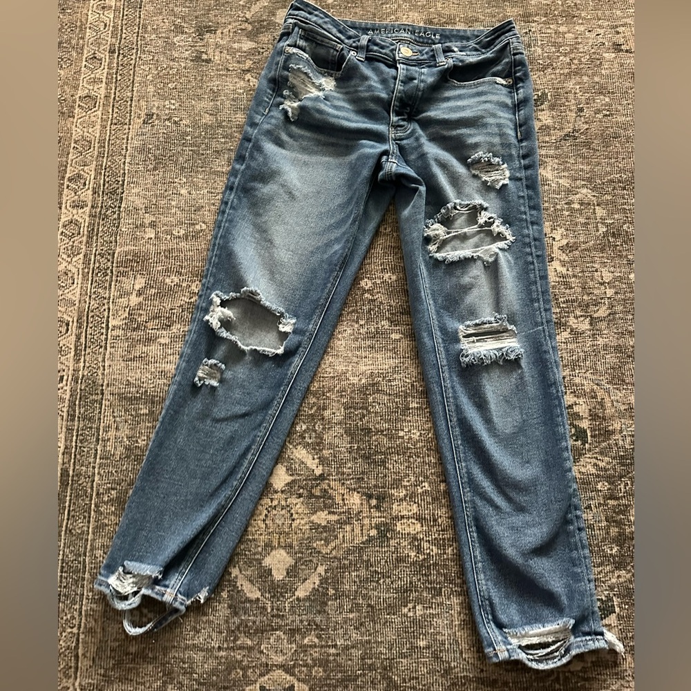 Women’s American Eagle Outfitters Ripped Blue Skinny Jeans